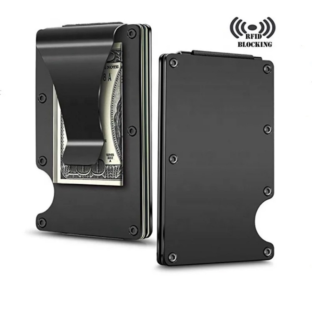 ✨✨BRAND NEW Mens Slim Wallet Minimalist RFID Blocking Money Clip Carbon …